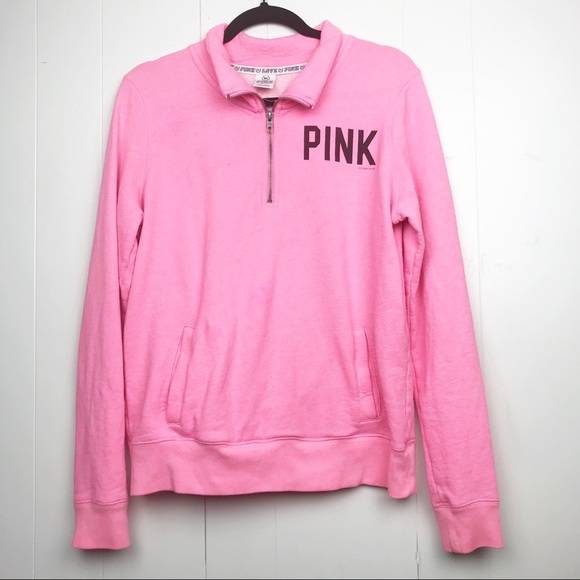 PINK Victoria's Secret Jackets & Blazers - Victoria’s Secret Pink Fleece half zipper jacket